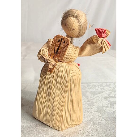 Lot of 7 Vintage Mini Corn Husk Dolls 3" Tall - Picture 8 of 8